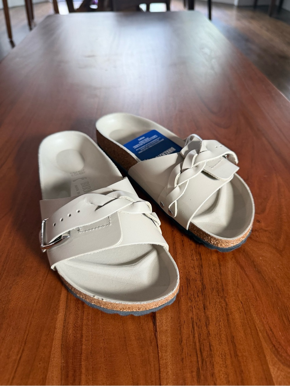 Birkenstock Oita Braided Sandal, Amalfi Oyster, NWT, Size 38 Narrow Fit
